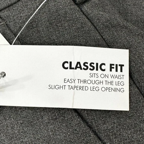 Van Heusen Men's Size 40x29 Pant Traveler Classic Fit Flat Front Gray New - Picture 4 of 16